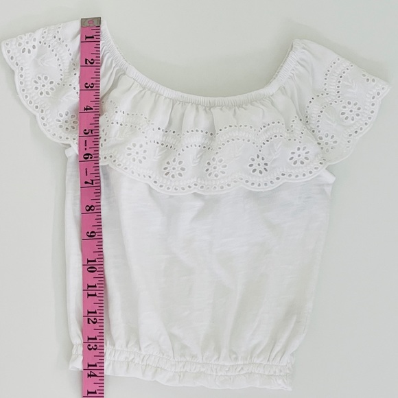 Eyelet Ruffle Neck Top Girl - Picture 8 of 11